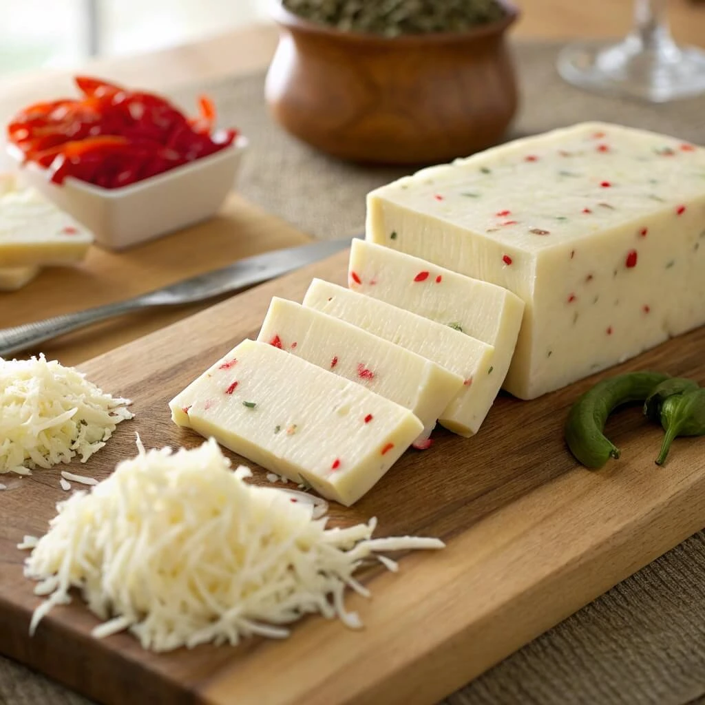 Pepper Jack Cheese Melting Over a Burger