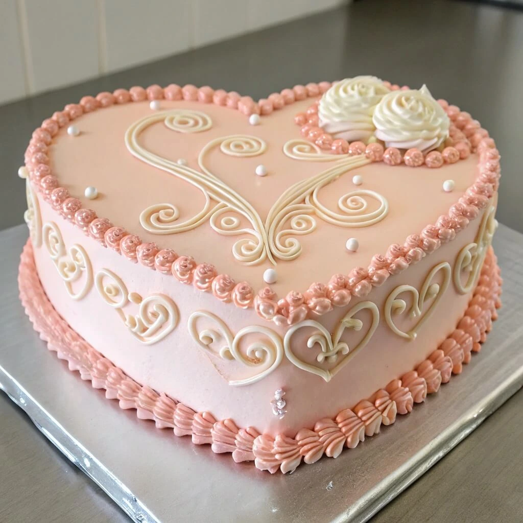 How to make a heart cake with vintage-inspired frosting