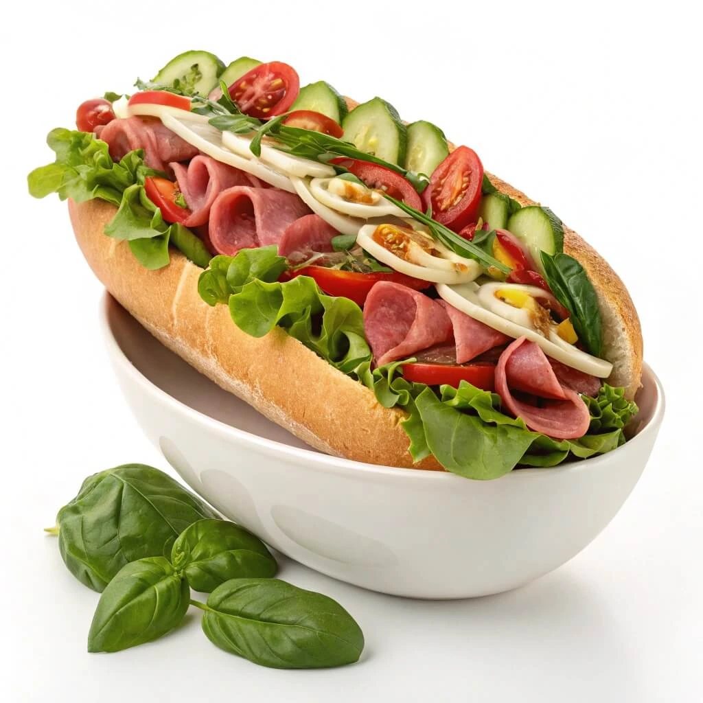 Easy sub in a tub recipe with a variety of meats and toppings