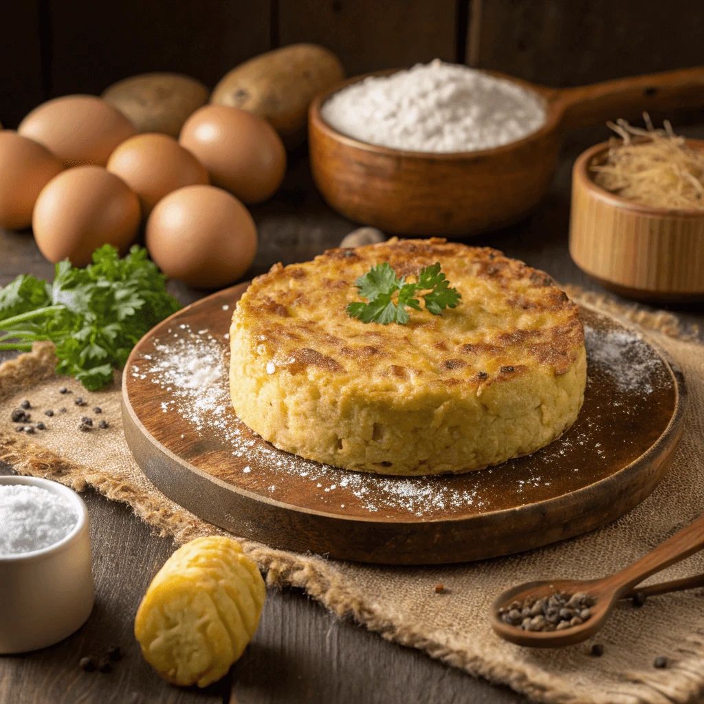 Small potato kugel recipe: fresh ingredients and a golden, baked finish