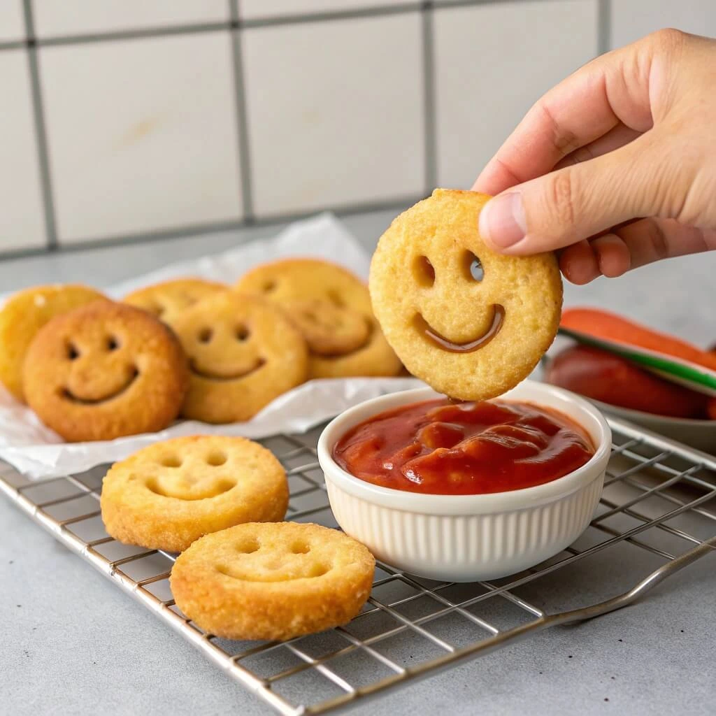 How to make homemade smiley fries with fresh potatoes