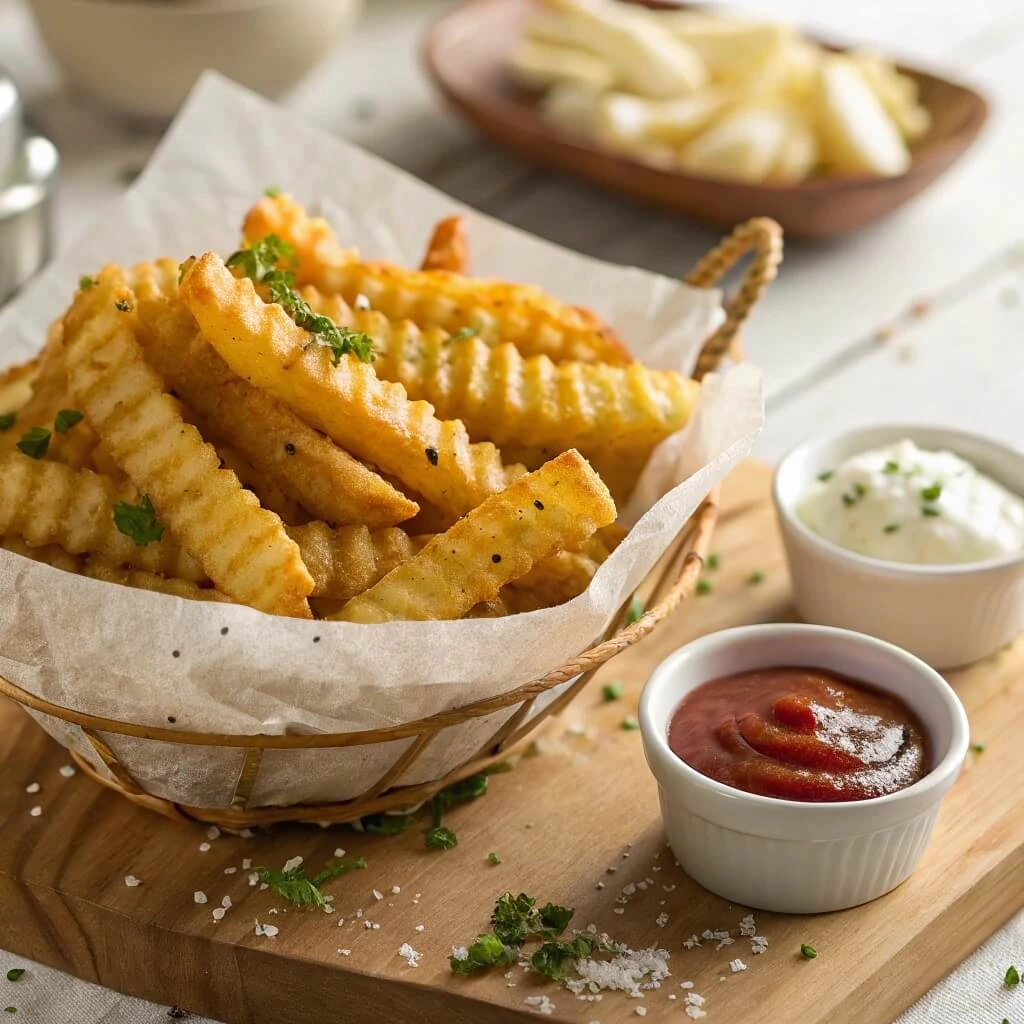 How to make homemade crinkle cut fries with a crinkle cutter