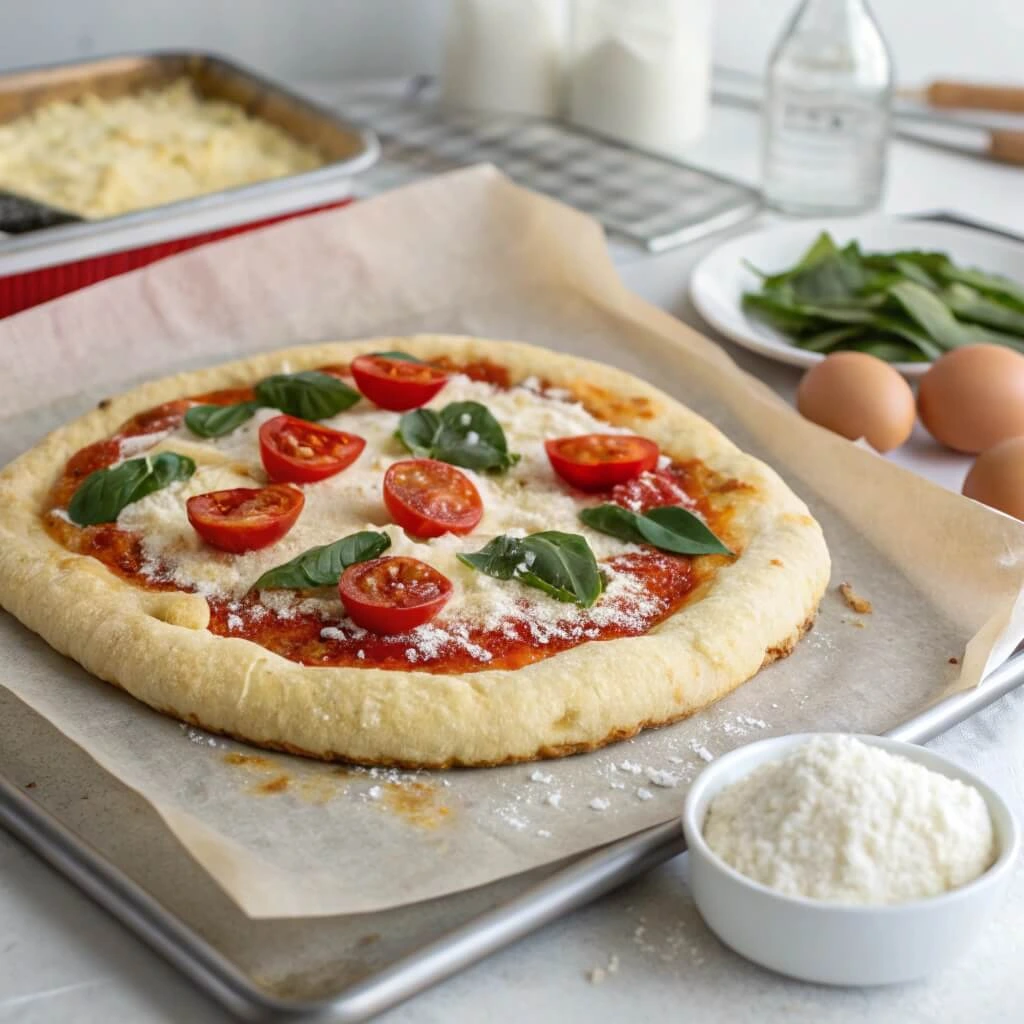 Cottage Cheese Pizza Crust with Almond Flour